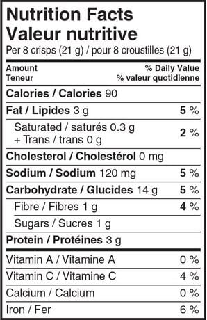 portions sensible pita quinoa crisps